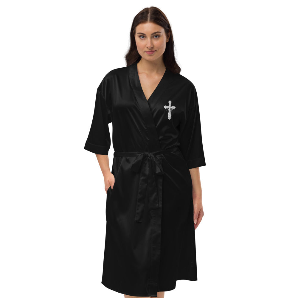 CC Logo Satin robe