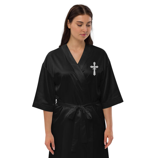 CC Logo Satin robe