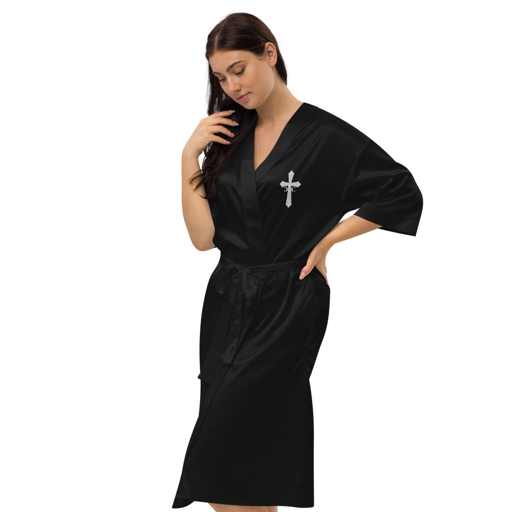 CC Logo Satin robe