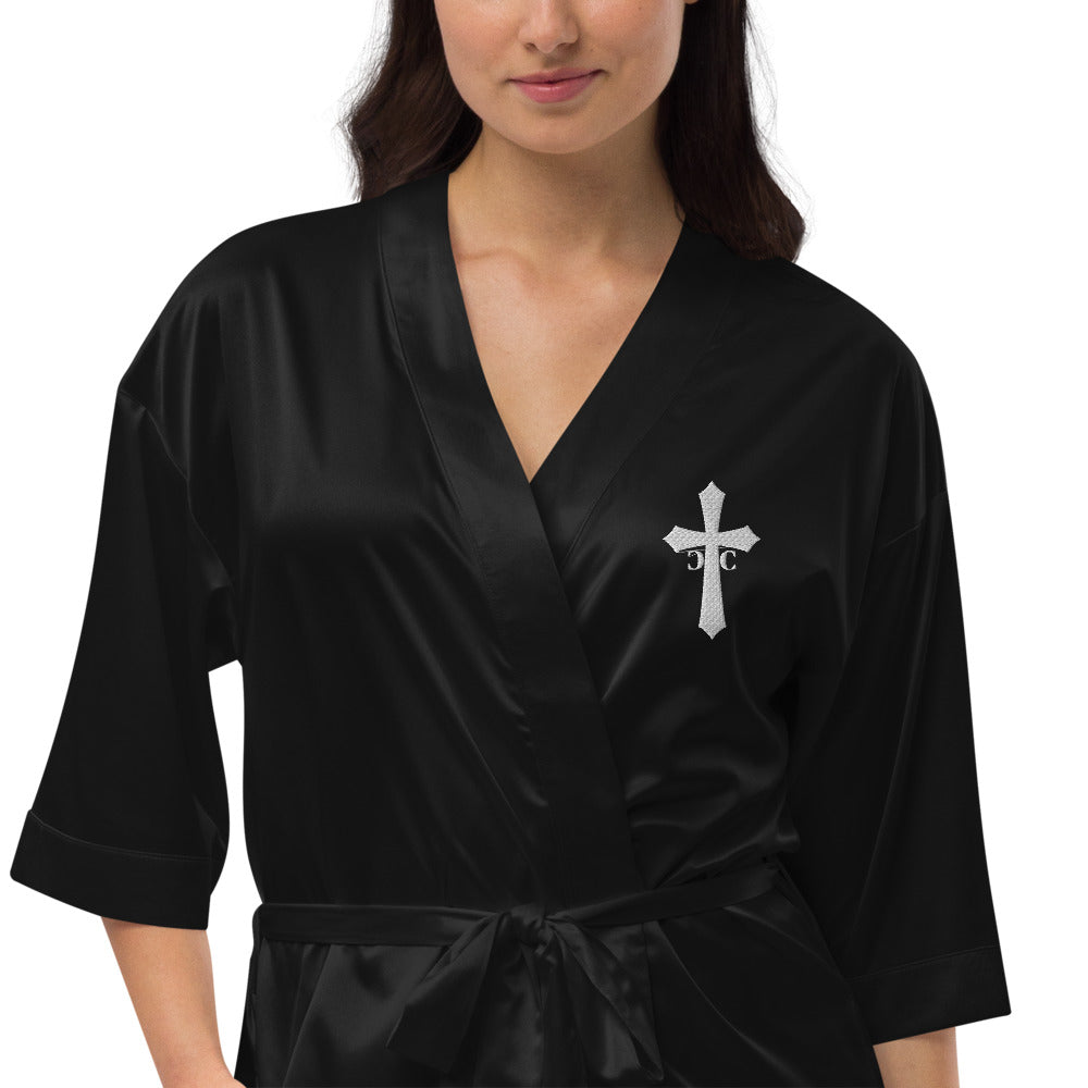 CC Logo Satin robe