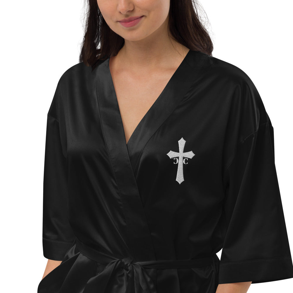 CC Logo Satin robe