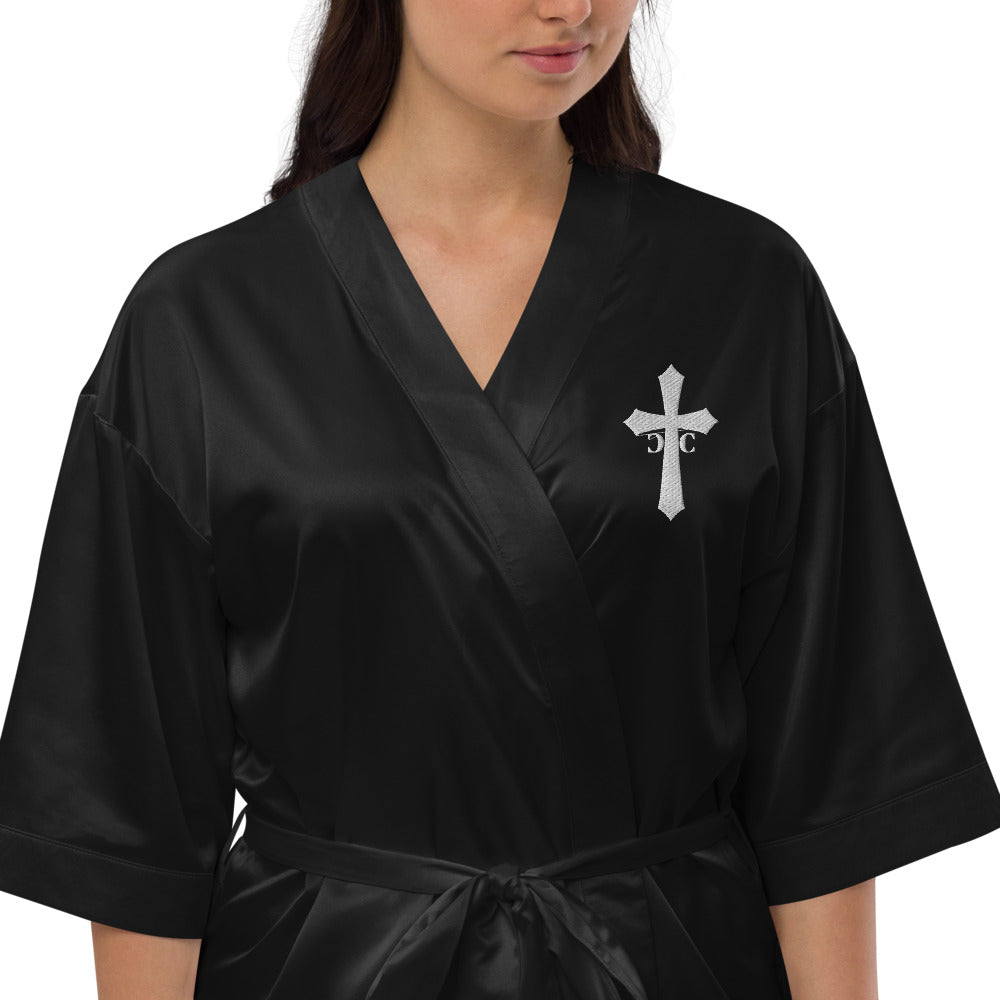 CC Logo Satin robe