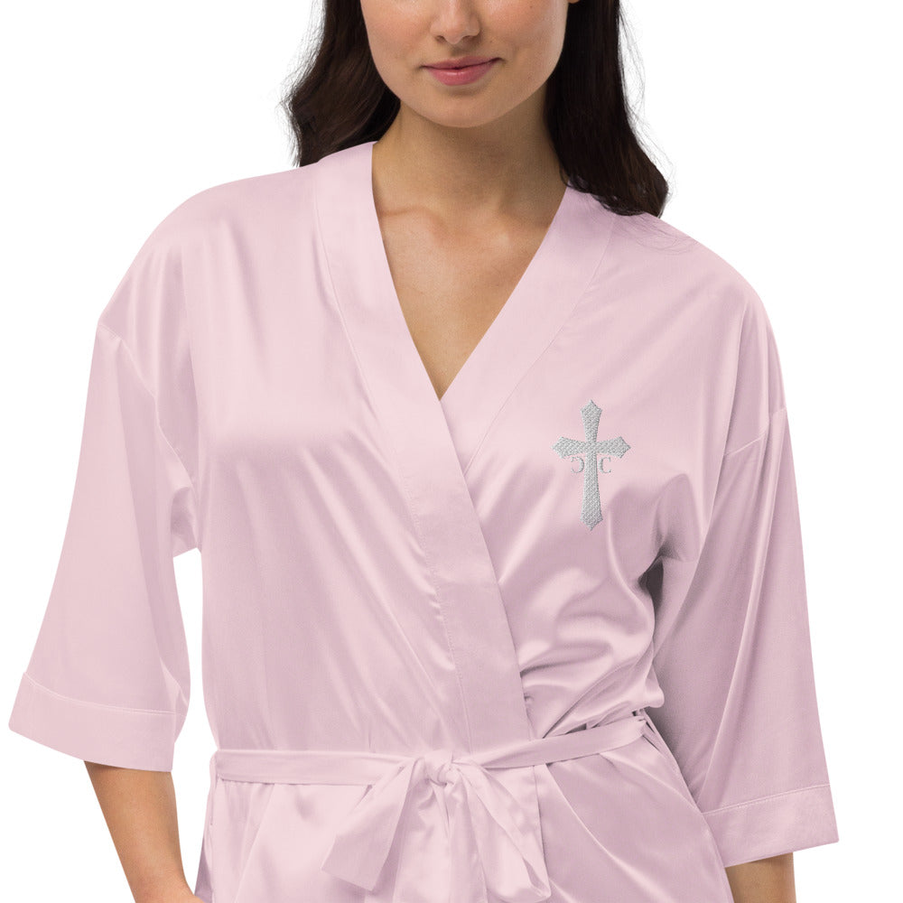 CC Logo Satin robe