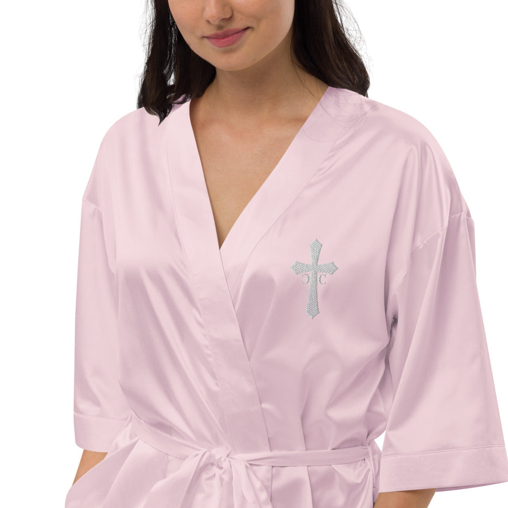 CC Logo Satin robe