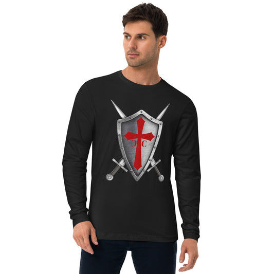 CC Shield Logo Long Sleeve Fitted Crew