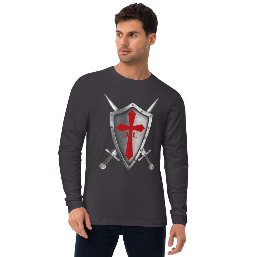 CC Shield Logo Long Sleeve Fitted Crew